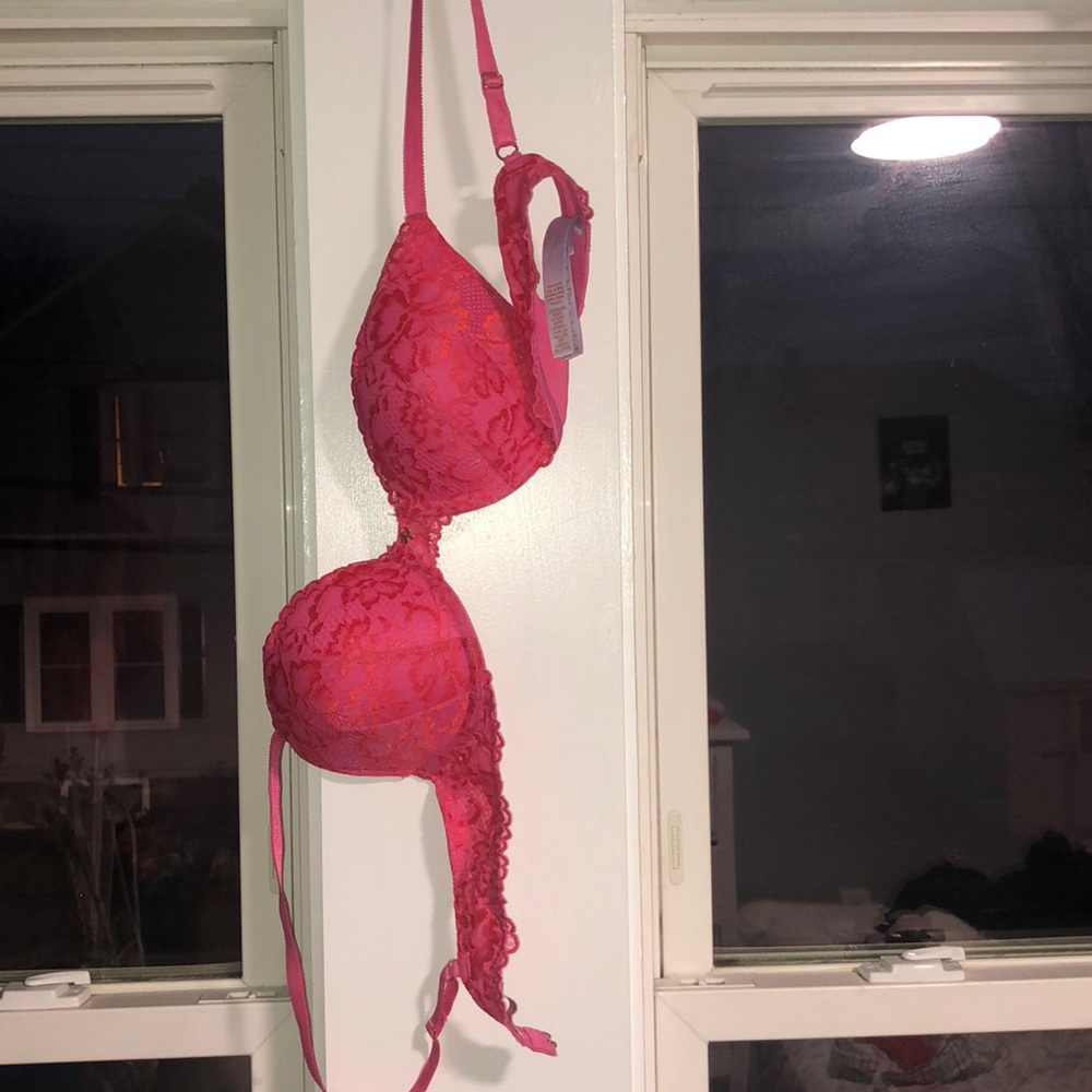 savage x fenty NEW lace pink push up bra